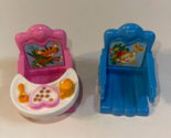 Fisher Price Loving Family Dollhouse Pink &amp; Blue Baby Booster Seats Jungle - £8.03 GBP