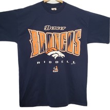 Denver Broncos T Shirt Riddell Cotton Size XL 1997 Vintage 90s Made In USA - £15.50 GBP