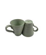 2 Sophie Conran For PORTMEIRION Set Of 2 Ribbed Coffee Mugs Cups SAGE Green - $369.71 MXN