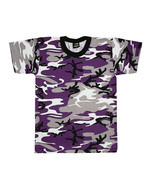 Small Short Sleeve Tshirt PURPLE CAMO Camouflage Tee Shirt Rothco 60176 S - £9.43 GBP
