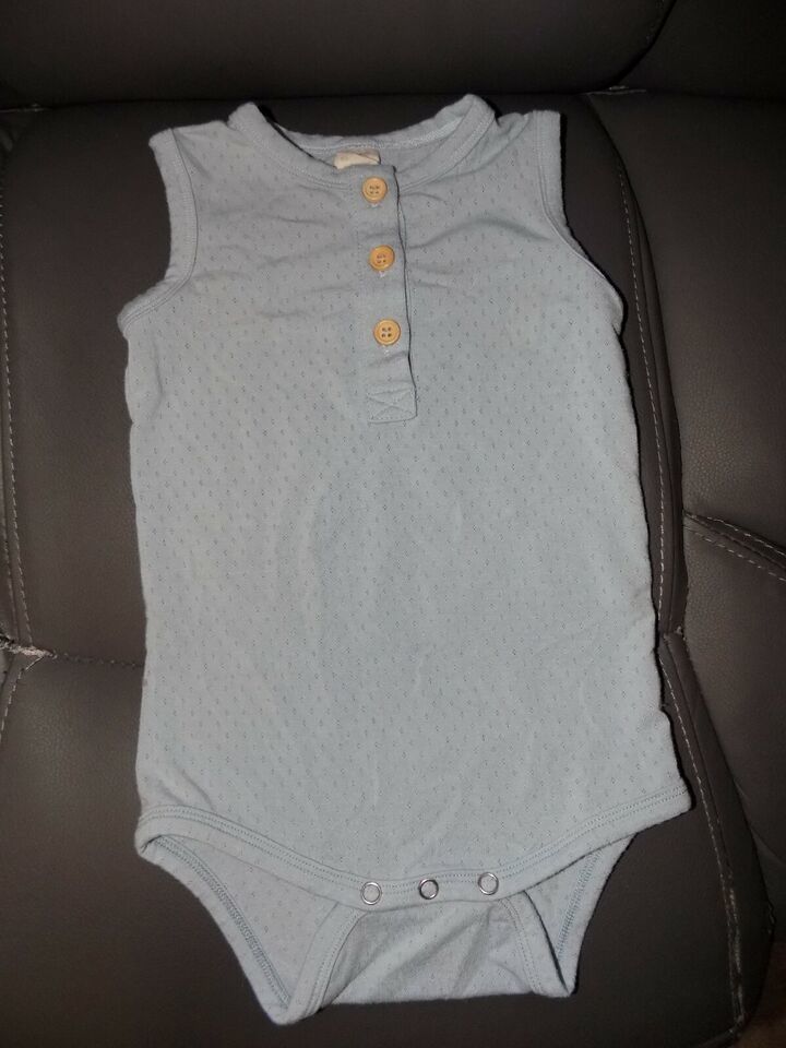 Primary image for Kate Quinn Baby Blue Eyelet Henley Bodysuit Size 6/12 Months