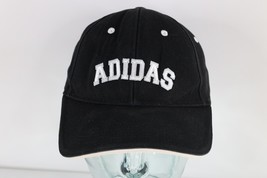Vintage 90s Y2K Faded Spell Out Block Letter Adidas Hat Cap Black Cotton... - $29.65