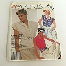 Easy McCalls Sewing Pattern 2563 Misses Tops Shirts 1986 80&#39;s Uncut Size 8 10 12 - £3.18 GBP
