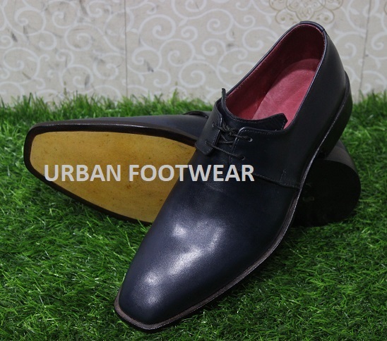 Mens New Handmade Formal Shoes Navy Blue Leather Lace Up Casual & Dress Boot