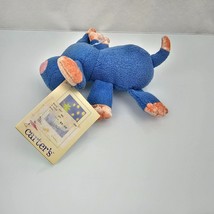 Carters Emu Namae Stuffed Plush Blue Orange Puppy Dog Rattle Vintage Baby Toy 7&quot; - £30.92 GBP