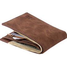 Fashion 2021 Men Wallets Mens Wallet with Coin Bag Zipper Small Money Purses New - £15.80 GBP+
