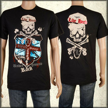 Motor City Legend Union Jack Skull British Mens Short Sleeve T-Shirt Black S $78 - £25.44 GBP