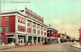 Vtg Postcard c 1908 Virginia Street - Reno, NV - Ed Mitchell Pub L5 - £8.48 GBP