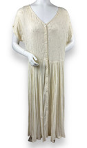 Erika Taylor Intimates Shirtwaist Cream Embroidered Dress Women Cottagec... - £21.41 GBP