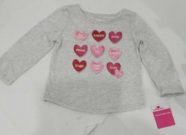 Toddlers Conversational Hearts Long Sleeve Valentines Day  T-Shirt Size ... - £8.51 GBP