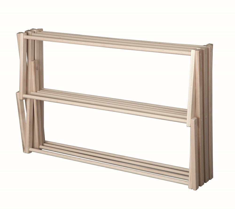 LARGE FOLDING DRYING RACK AMISH HANDMADE - 40W x 60H x 19½D Maple Laundry USA Item image 3