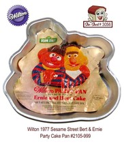 Wilton 1977 Sesame Street Bert &amp; Ernie Cake Pan  2105-999 Vintage Party Favorite - £15.59 GBP