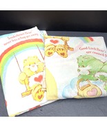 Vintage 80s Care Bears Twin Sheet Set – Flat &amp; Fitted Clouds Balloons Ra... - $58.06 CAD