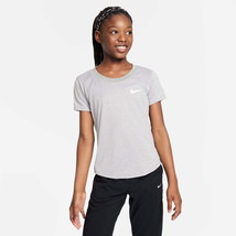 Kids&#39; Nike Dri-FIT Scoop Essential T-Shirt Medium Tumbled Grey/Flt Silve... - $6.80