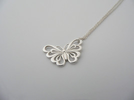 Tiffany &amp; Co Butterfly Necklace  Nature Stencil Pendant Charm 20 Inch Love Gift - £431.07 GBP