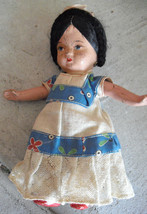 Vintage 1930s Era Jointed Composition Ethnic Girl Character Doll  8&quot; Tall - £20.25 GBP