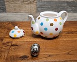 Pier 1 Imports &quot;Confetti&quot; Polka Dot Ironstone Coffee/Tea Pot! - £23.11 GBP