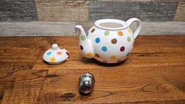 Pier 1 Imports &quot;Confetti&quot; Polka Dot Ironstone Coffee/Tea Pot! - £23.14 GBP