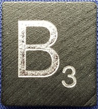 Scrabble Tiles Replacement Black Letter B Wooden Craft Game  Piece Diamond Ann. - £0.96 GBP