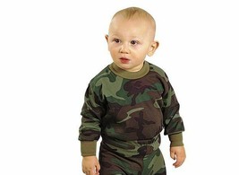 4T Toddler Wooland Camo Shirt Long Sleeve Kids Camoflauge Hunting Rothco 6565 - £7.85 GBP