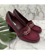 Tommy Girl Womens Vintage Y2k Loafer Pumps Heels Size 8 Pink Suede Rhine... - $52.79 CAD