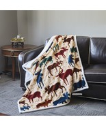 MOOSE New Super Soft Cozy Chair Couch Flannel Sherpa Throw Blanket 50 x ... - £32.10 GBP