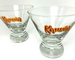Kahlua Barware Cocktail Martini Glass Heavy Bottom 4” Tall Drinkware Set... - £17.31 GBP