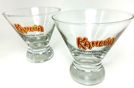 Kahlua Barware Cocktail Martini Glass Heavy Bottom 4” Tall Drinkware Set... - £17.17 GBP