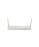 Finest Gold Sterling Silver Large Polished Blank Bar Pendant with Chain - $80.76