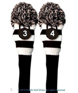 black pom pom LIMITED EDITION knit longneck golf club 3 &amp; 4 hybrid head ... - $71.24 CAD