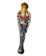 Angel Resin Pencil Figurine Dove Blue Flower Decor  - £10.09 GBP