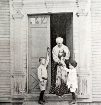 Doorway Of The Old Williams House Print 1908 Boy Captive In Canada Art DWT3 - £15.71 GBP