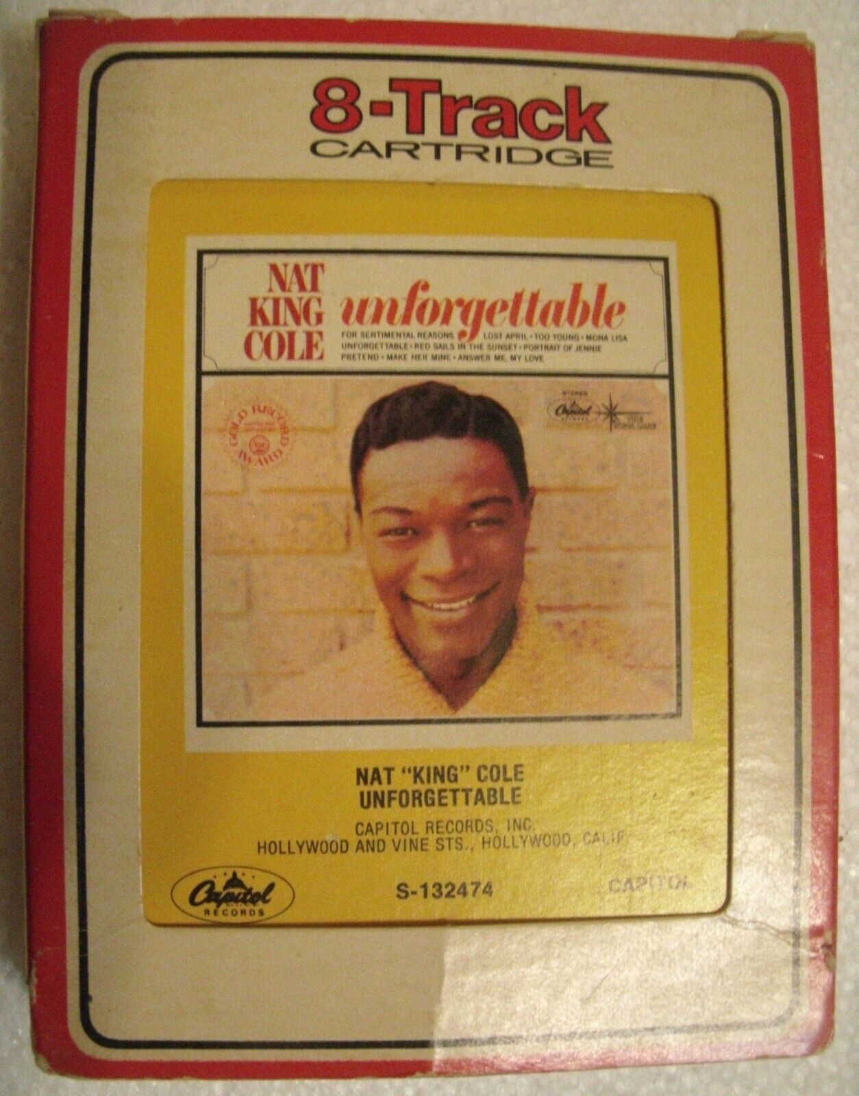 8 Track-Nat King Cole-Unforgettable-Refurbished &amp; TESTED!! - $13.75