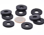 10mm ID x 25mm x 3mm Thick  Black Rubber Flat Washers  Various Package S... - $13.02+