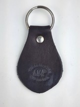 Stamped black leather keychain fob The Bear&#39;s Den w/ Henderson NC number - £3.08 GBP