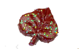 Origami Owl Charm (New) Glittery Fall Leaf - Red (CH3599) - £6.95 GBP