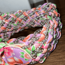 Vintage, floral, braided belt - £10.73 GBP