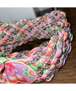 Vintage, floral, braided belt - $13.72