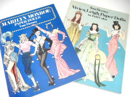 Tom Tierney Marilyn Monroe &amp; Vivien Leigh Paper Dolls w Color Costumes - £9.60 GBP