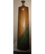 Tall (37&quot;) wood &amp; Leather covered VASE Bottle for water / wine, etc - $123.20