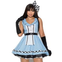 Storybook Alice Wonderland Costume Dress Checkered Large Bow Apron Gloves 99084 - £24.52 GBP
