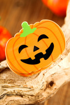 Orange Halloween Pumpkin Face Hair Claw - $76.94 MXN