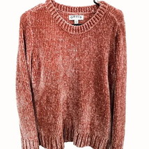 Orvis Ladies Pink Coral Chenille Crewneck Long Sleeve Pullover sweater L... - £26.50 GBP