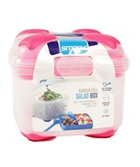 Nude Food Movers by Smash Food Container SALAD BOX, One, Blue | pink | g... - $12.43