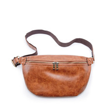 PU Leather Men&#39;s Waist Bag  Crossbody Chest Bag - £30.33 GBP