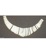 White Howlite Graduated Collar, Cleopatra, Egyptian Fan 41 pieces - $9.90