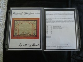 Mary Beale PERSONAL Cross Stitch SAMPLER for ANNOUNCEMENTS, FAMILY REGIS... - $20.00