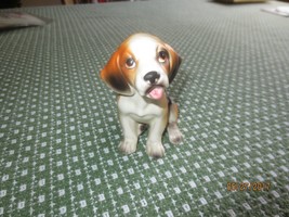 Vtg. Lefton Beagle Puppy Figurine w/Original Sticker - 3 3/4&quot; - Made In Japan - £9.59 GBP