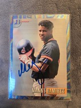Manny Ramirez Hand Signed Baseball Card Autographed Cleveland Guardians ... - $28.00