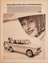 1965 Print Ad Fiat 4-Door Station Wagons Mom &amp; Kids in Raincoats - £15.52 GBP